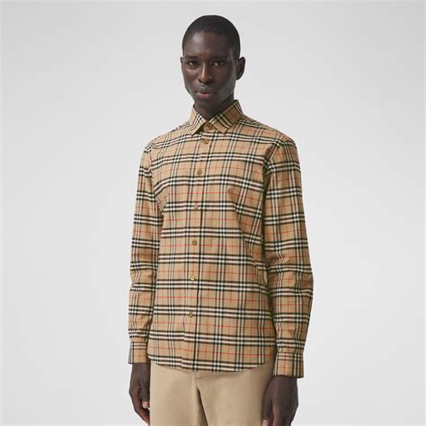 burberry small scale check stretch cotton shirt|Burberry Small Scale Check Shirt .